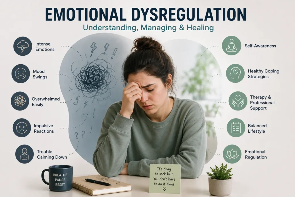 Emotional dysregulation symptoms and strategies for emotional regulation