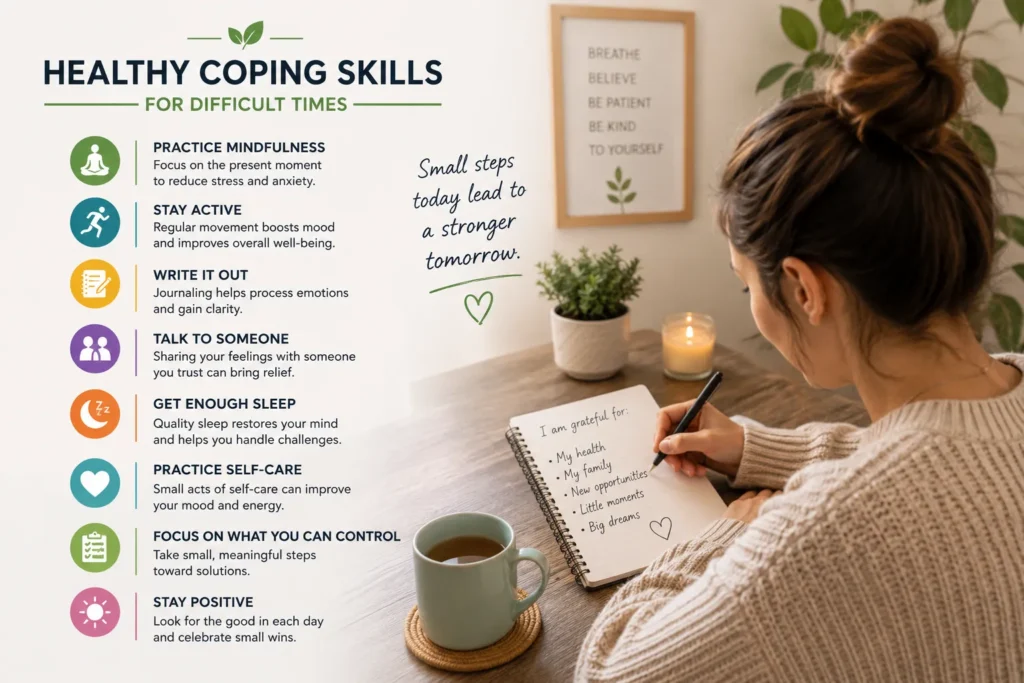 Healthy coping skills and strategies for managing stress and difficult emotions