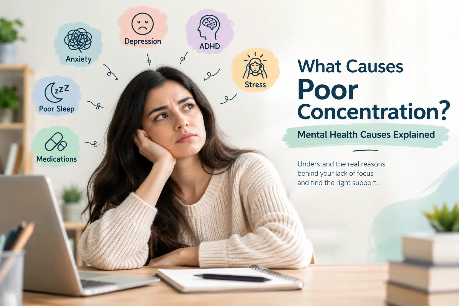 What Causes Poor Concentration? Mental Health Causes Explained